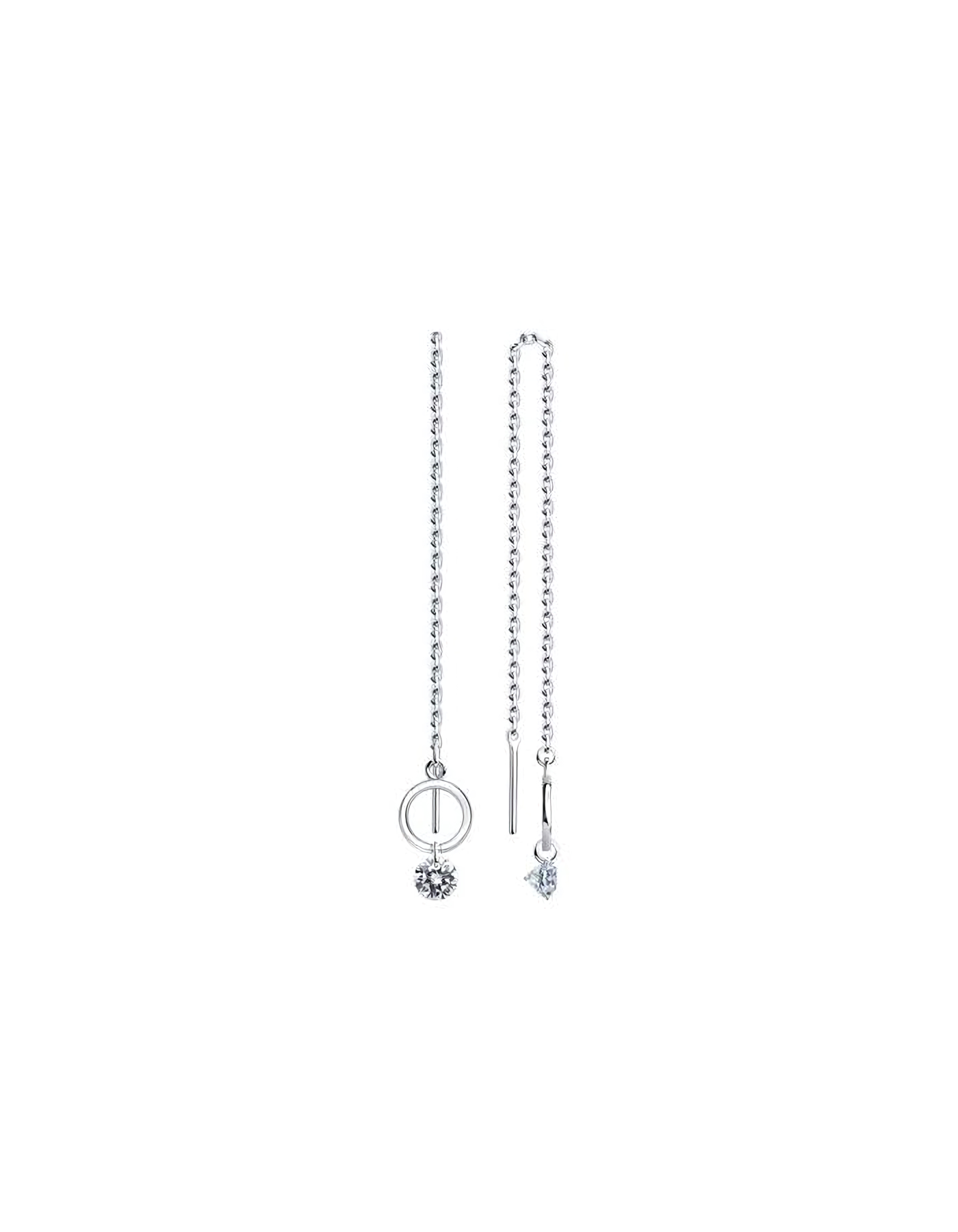 

Серьги продевки из серебра TEO MAORI 894024383, фианит, 894024383