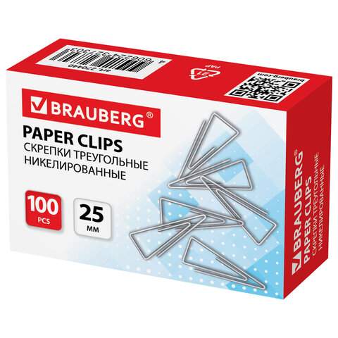 

Скрепки канцелярские Brauberg 270440, 25 мм, 100 шт. х 10 упаковок