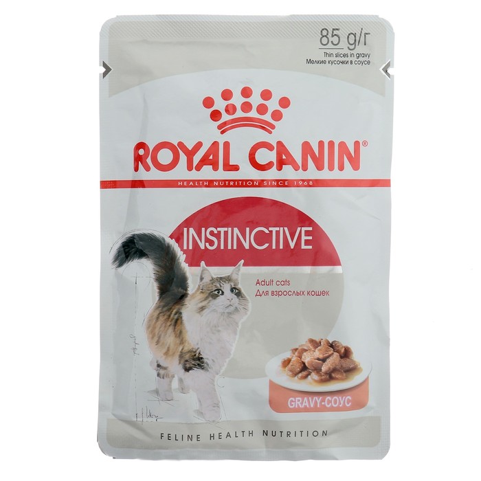 Влажный корм для кошек Royal Canin Instinctive, мясо, рыба, 24шт по 85г