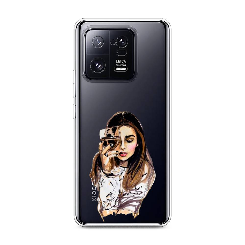 

Чехол Awog на Xiaomi 13 Pro 5G "Девушка с бокалом", Бежевый;коричневый;белый, 317350-7