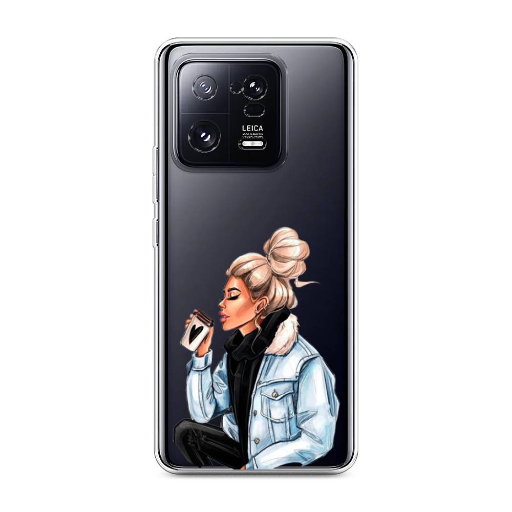 

Чехол Awog на Xiaomi 13 Pro 5G "Cute girl", Бежевый;черный;голубой, 317350-7