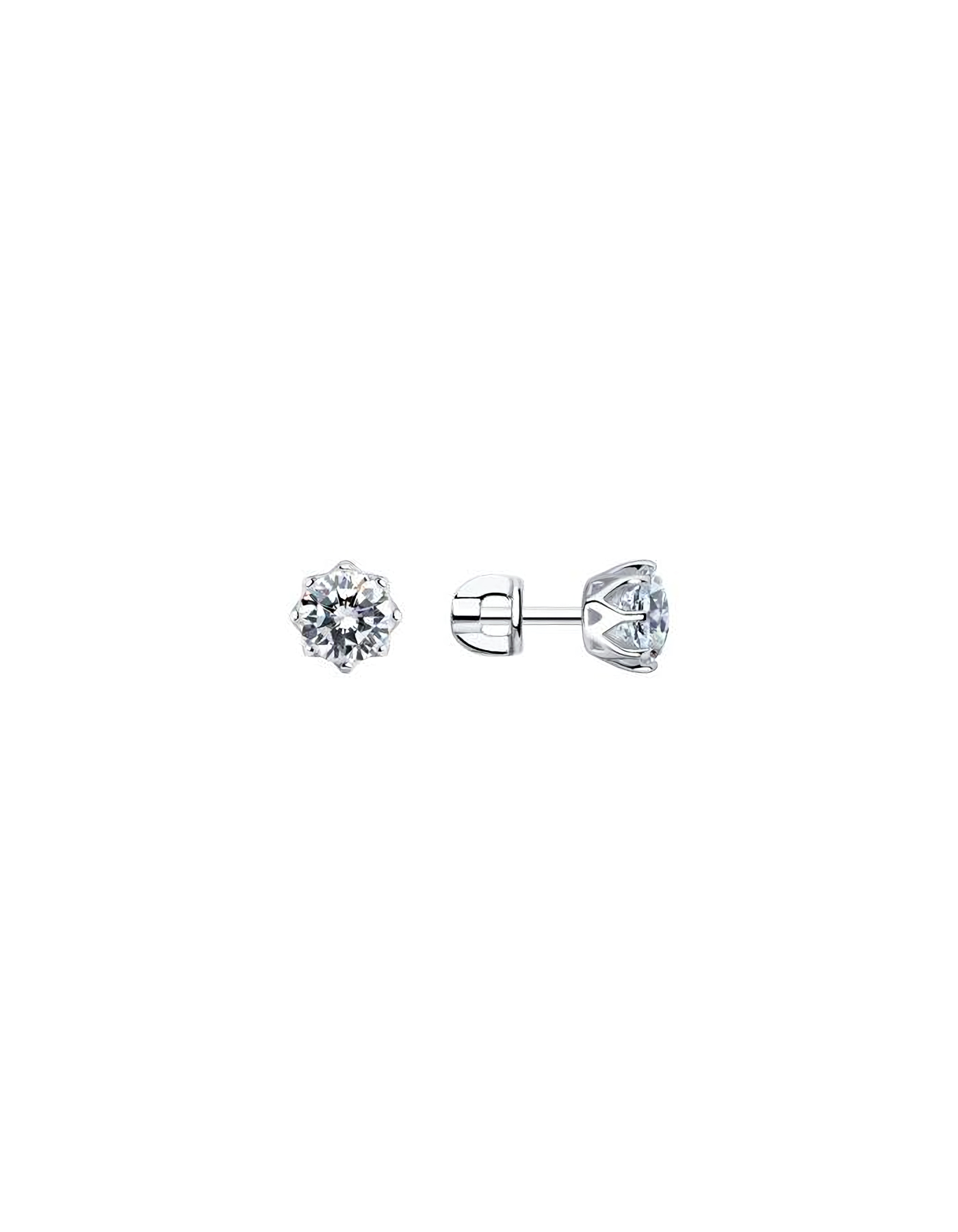 

Серьги пусеты из серебра TEO MAORI 894025266, фианит, 894025266