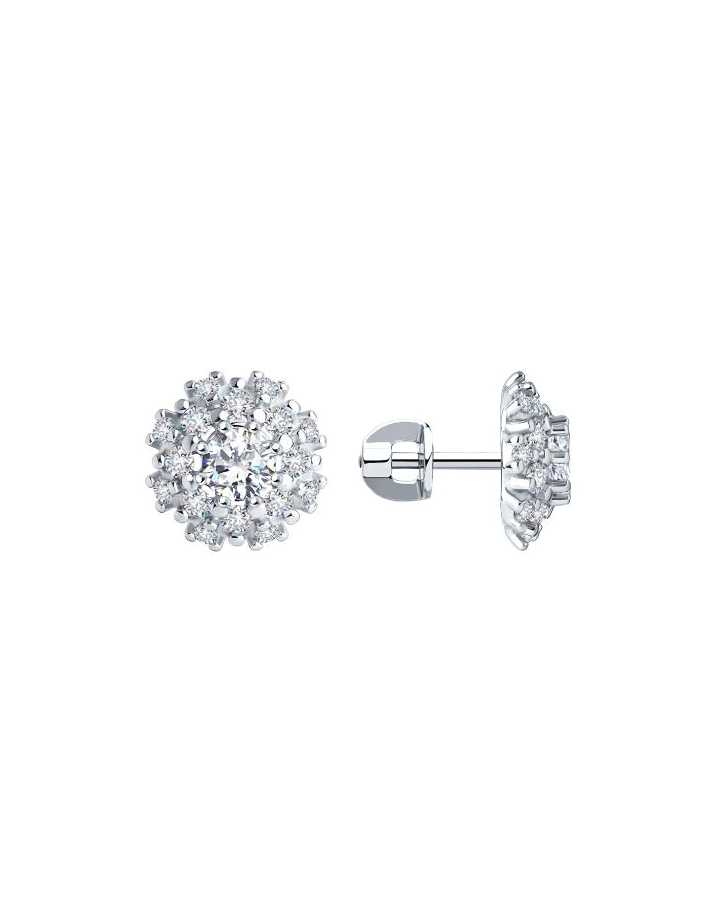 

Серьги пусеты из серебра TEO MAORI 894025268, фианит, 894025268