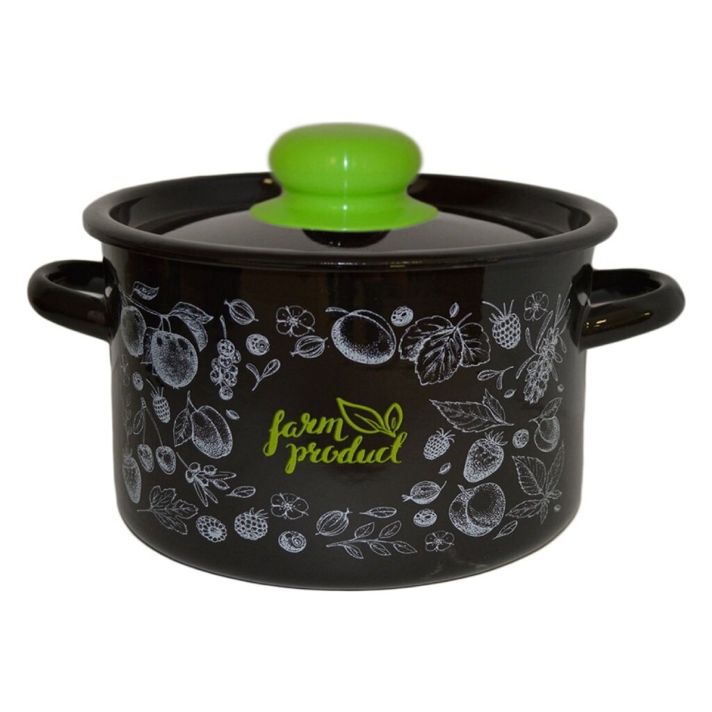 

Кастрюля 1.5 л с крышкой сталь Appetite Berry 1с15с/1 индукция, Черный, Berry
