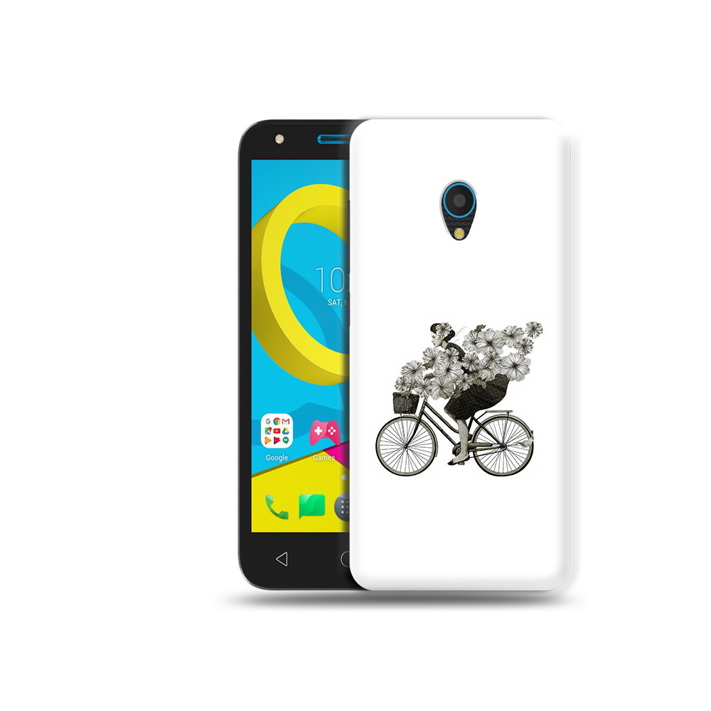 

Чехол MyPads Tocco для Alcatel U5 5047D девушка на велосипеде с цветами (PT134046.676.307), Tocco