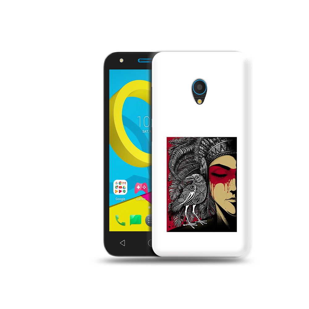 

Чехол MyPads Tocco для Alcatel U5 5047D девушка с вороном в абстракции (PT134046.676.311), Tocco