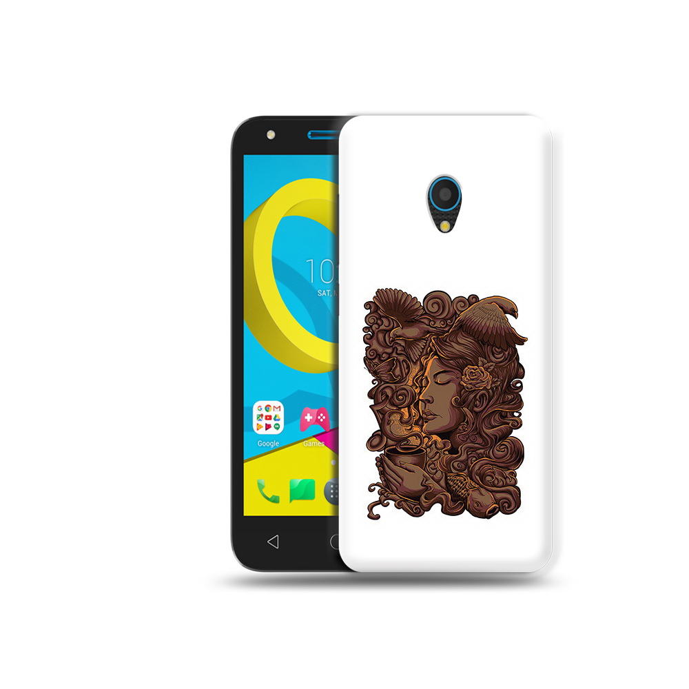 

Чехол MyPads Tocco для Alcatel U5 5047D девушка с длинными волосами абстракция, Tocco