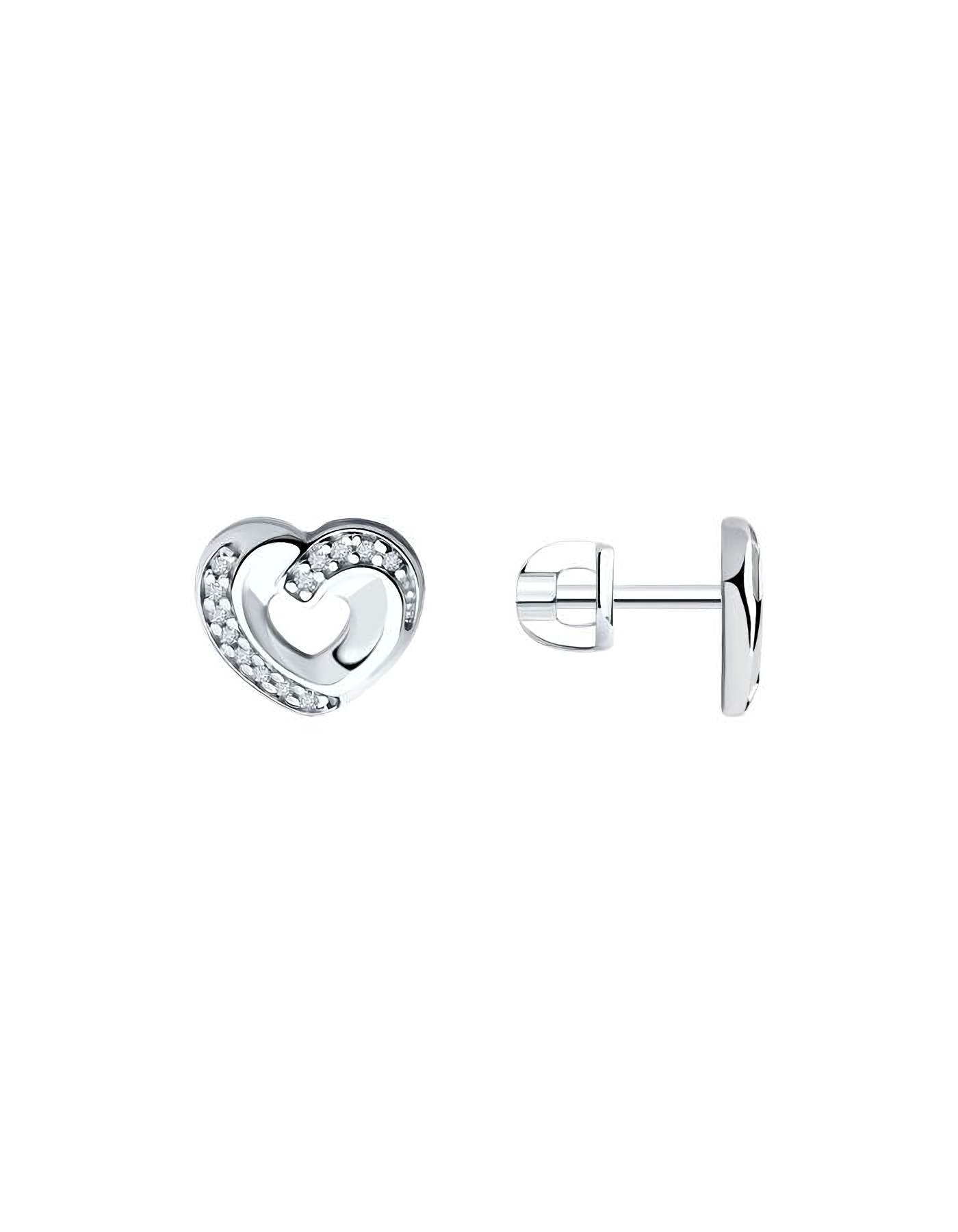 

Серьги пусеты из серебра TEO MAORI 894025326, фианит, 894025326