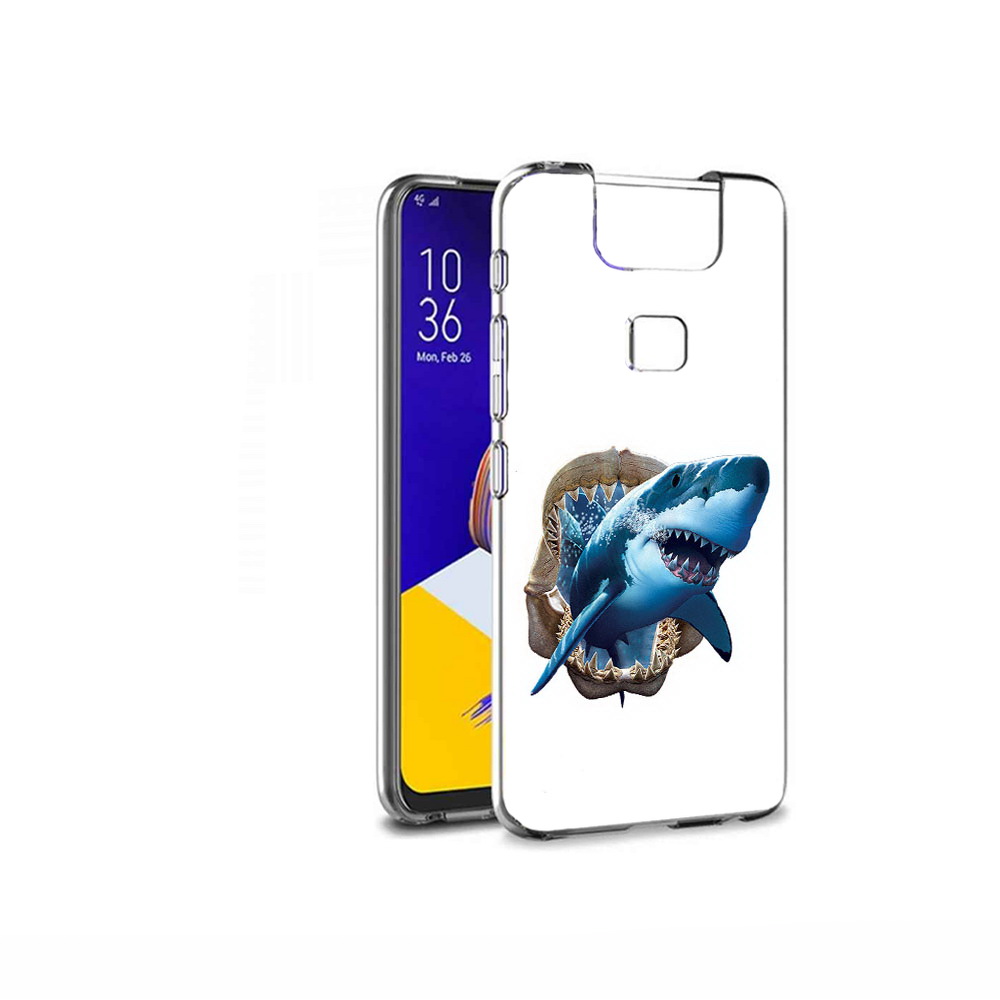 

Чехол MyPads Tocco для Asus ZenFone 6 (ZS630KL) челюсти, Прозрачный, Tocco