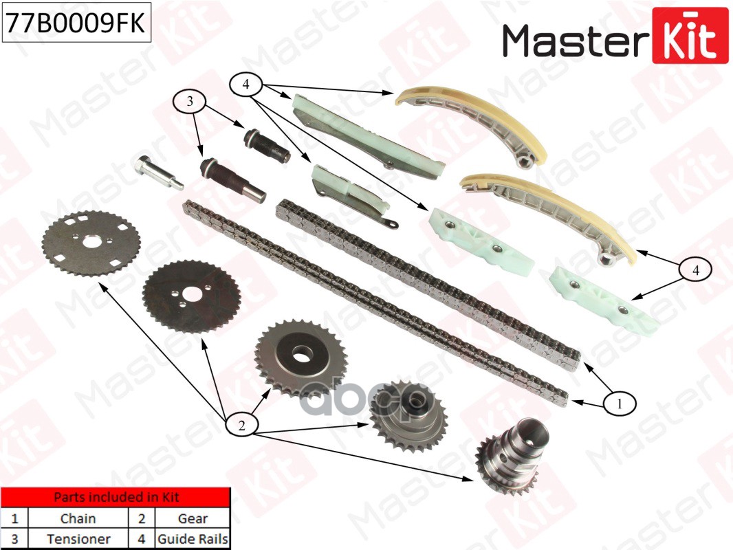 

Комплект Цепи Грм Master Kit 77B0009Fk