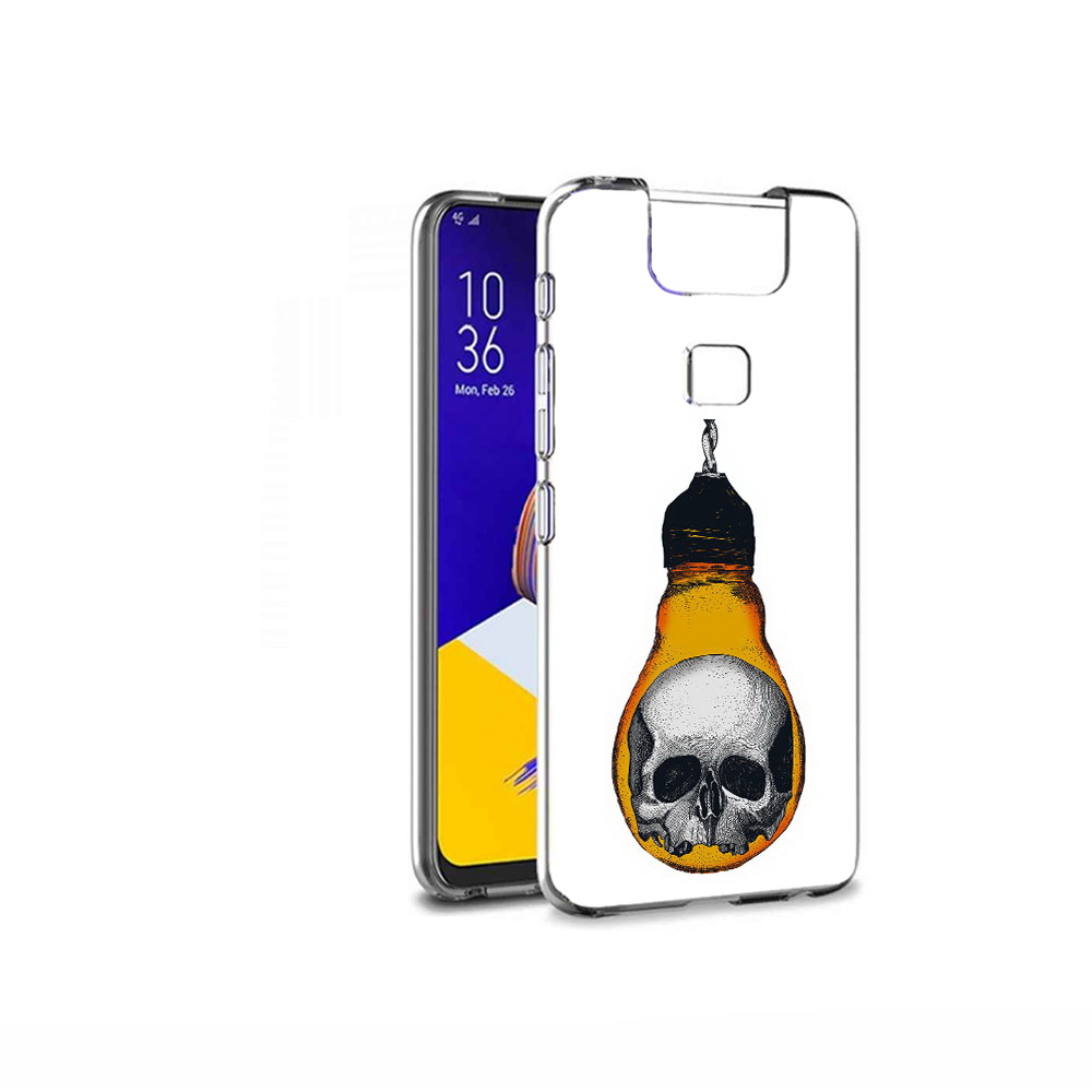 Чехол MyPads Tocco для Asus ZenFone 6 (ZS630KL) череп в лампочке