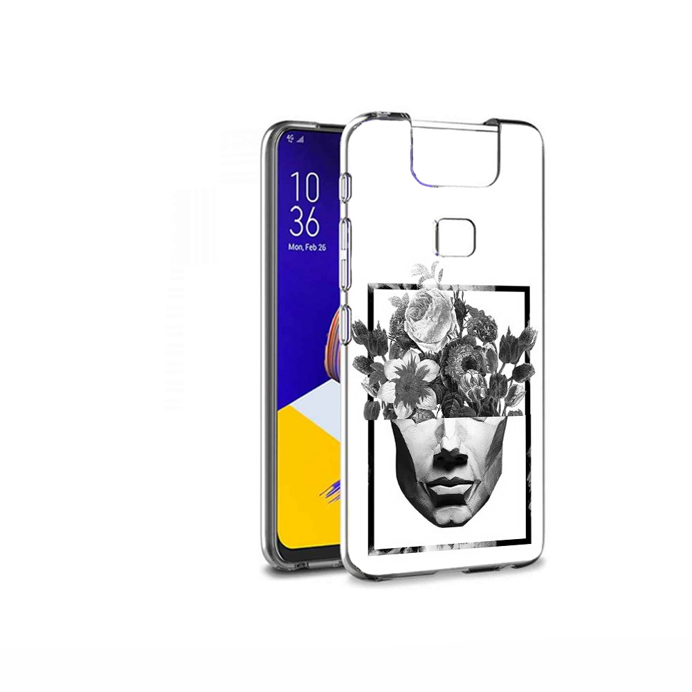 

Чехол MyPads Tocco для Asus ZenFone 6 (ZS630KL) черно белая ваза в абстракции, Прозрачный, Tocco