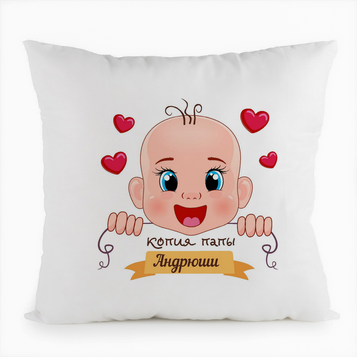 фото Подушка белая coolpodarok копия папы андрюши