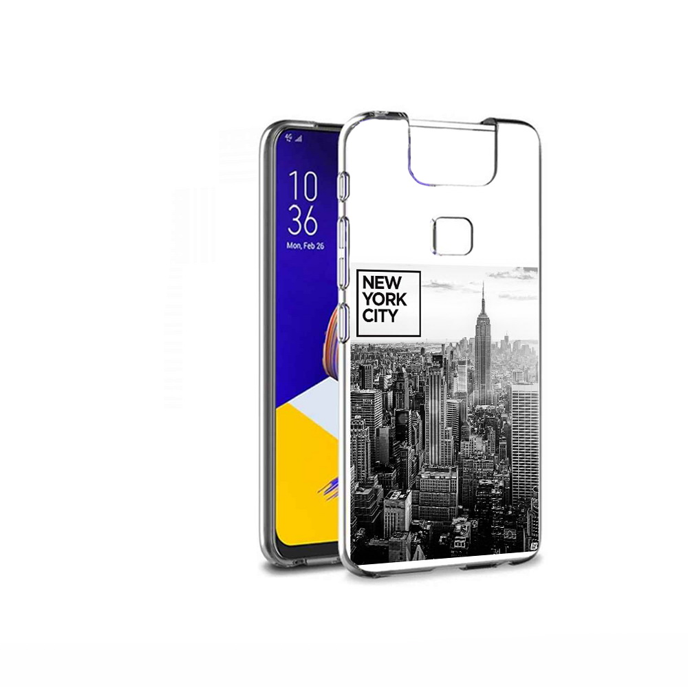 

Чехол MyPads Tocco для Asus ZenFone 6 (ZS630KL) черно белый ньюерк, Прозрачный, Tocco