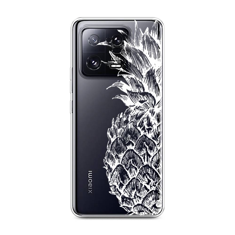 

Чехол Awog на Xiaomi 13 Pro 5G "Ананас графика белая", Белый, 317350-10