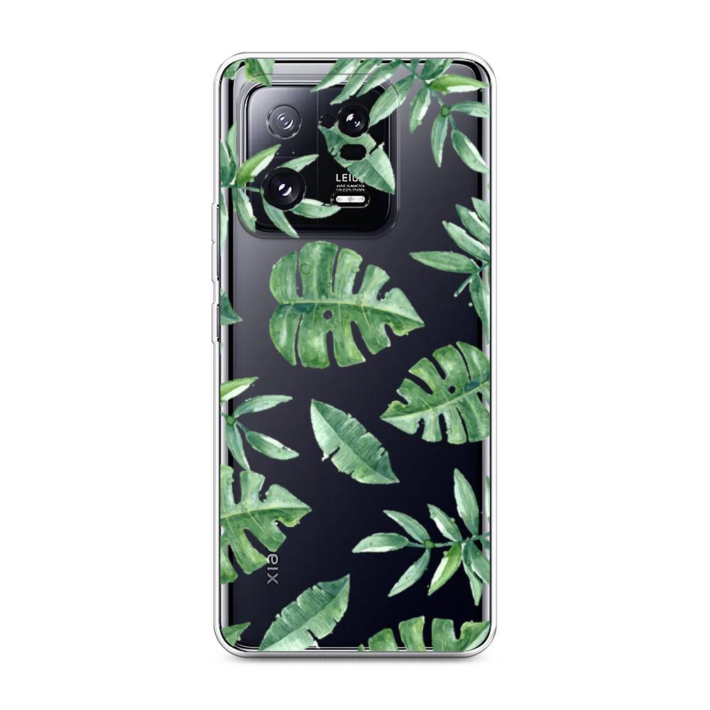 

Чехол Awog на Xiaomi 13 Pro 5G "Нарисованные пальмовые листья", Зеленый, 317350-4
