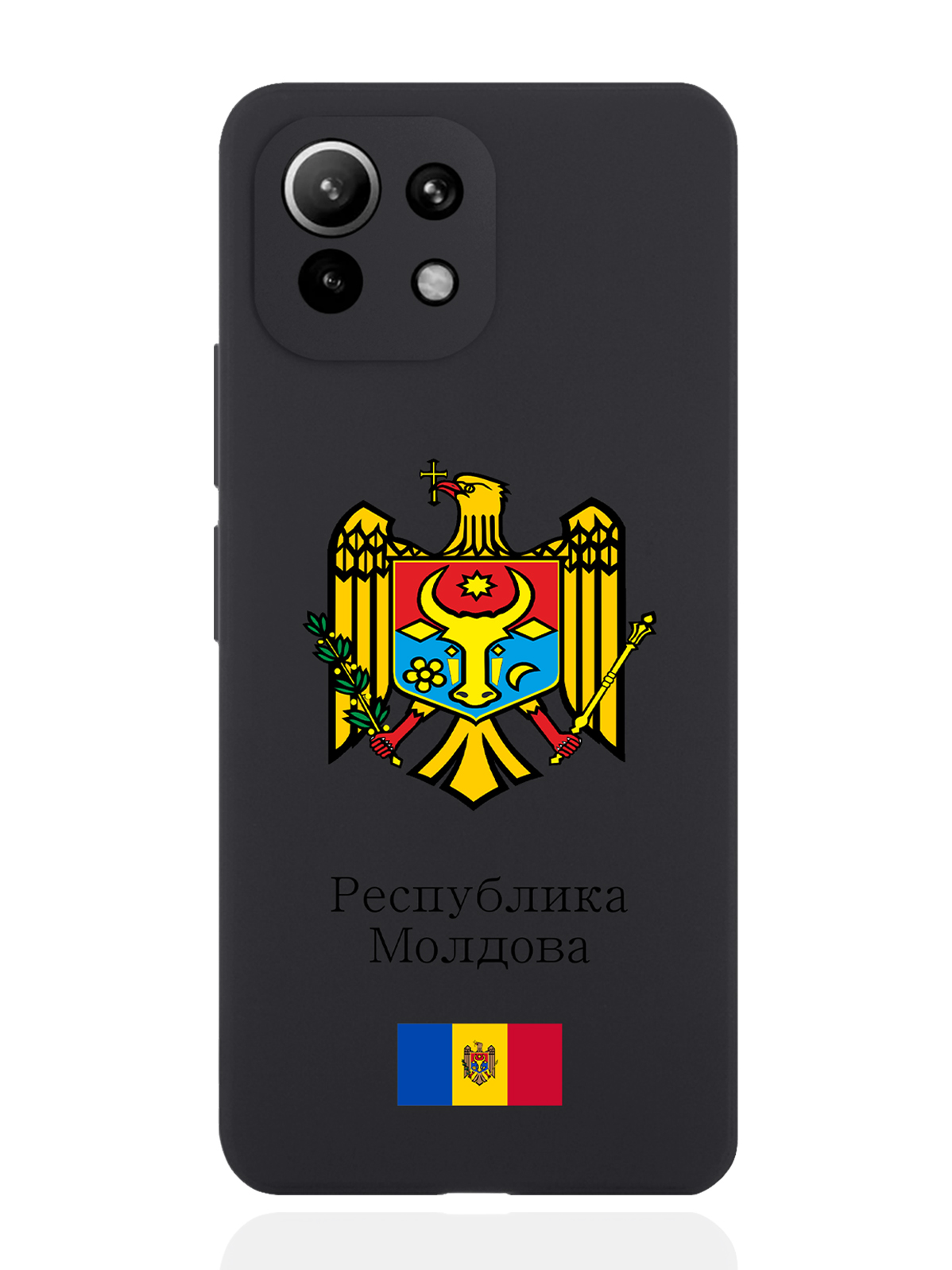 фото Чехол signumcase для xiaomi mi 11 lite герб республики молдова/герб молдавии черный