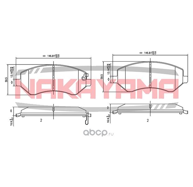 

Колодки Тормозные Дисковые, Комплект Nakayama Hp8392Ny