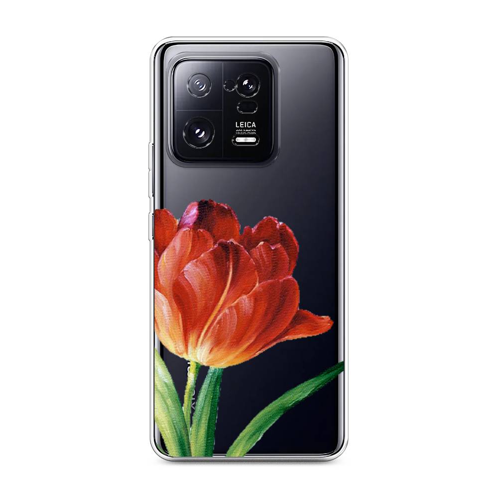 

Чехол Awog на Xiaomi 13 Pro 5G "Красный тюльпан", Оранжевый;зеленый, 317350-8