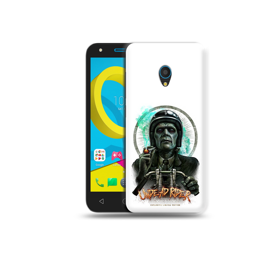 

Чехол MyPads Tocco для Alcatel U5 5047D зеленый мужчина с сигаретой на мотоцикле, Tocco