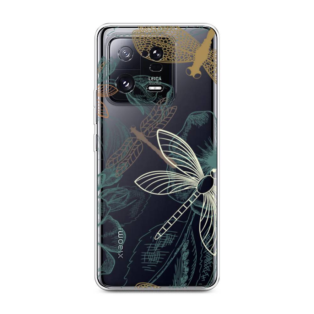 

Чехол Awog на Xiaomi 13 Pro 5G "Тени стрекоз", Коричневый;зеленый;белый, 317350-8