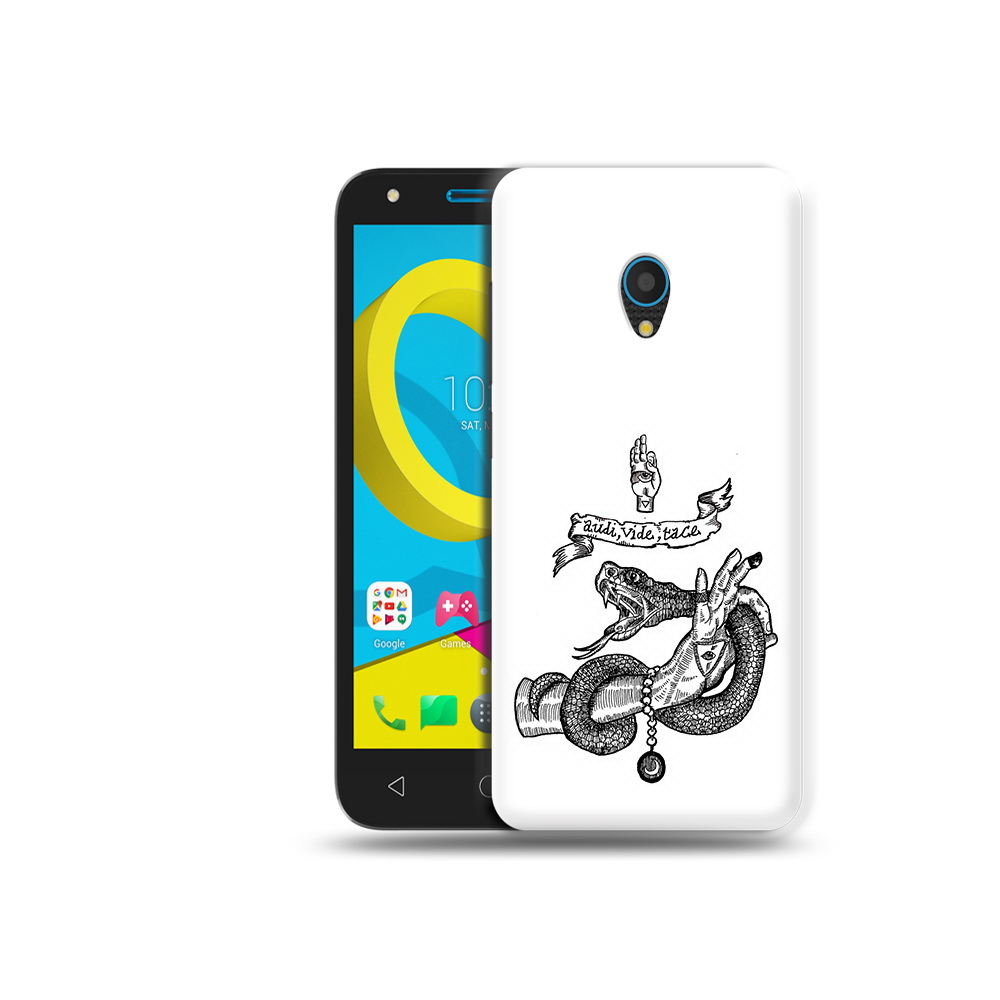 

Чехол MyPads Tocco для Alcatel U5 5047D змея на руке рисунок (PT134046.676.366), Tocco