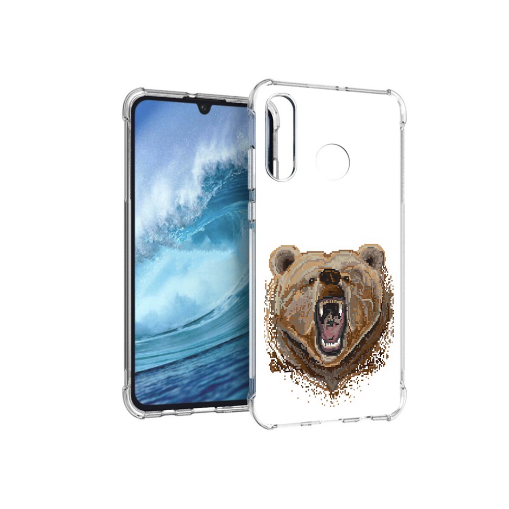 

Чехол MyPads Tocco для Huawei P30 Lite пиксельный медведь, Прозрачный, Tocco
