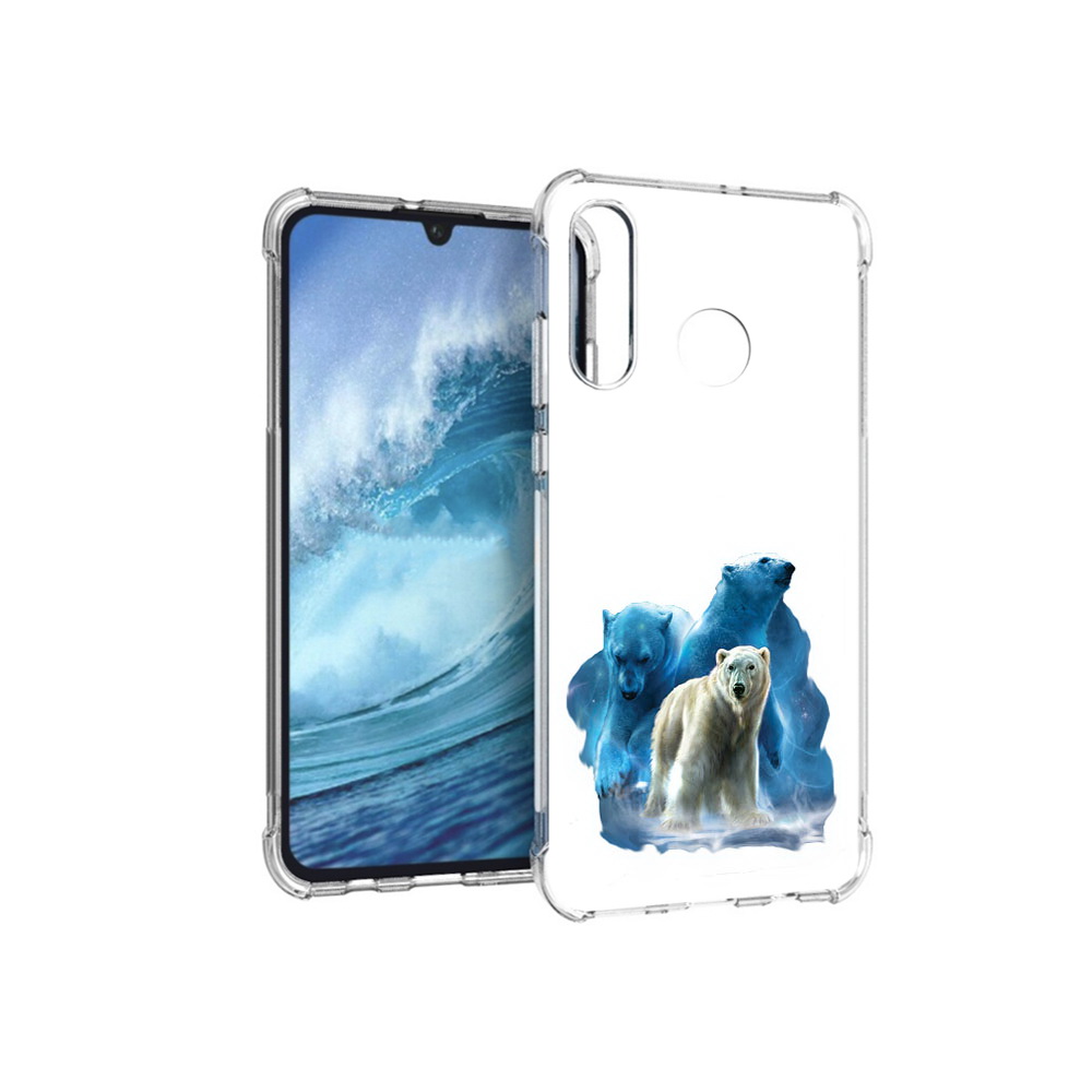 

Чехол MyPads Tocco для Huawei P30 Lite полярный медведь, Прозрачный, Tocco