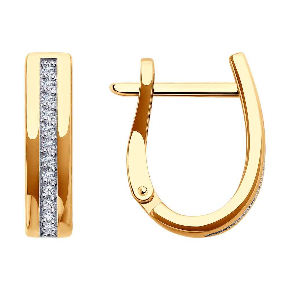 

Серьги из красного золота SOKOLOV 0200399, фианит, 0200399