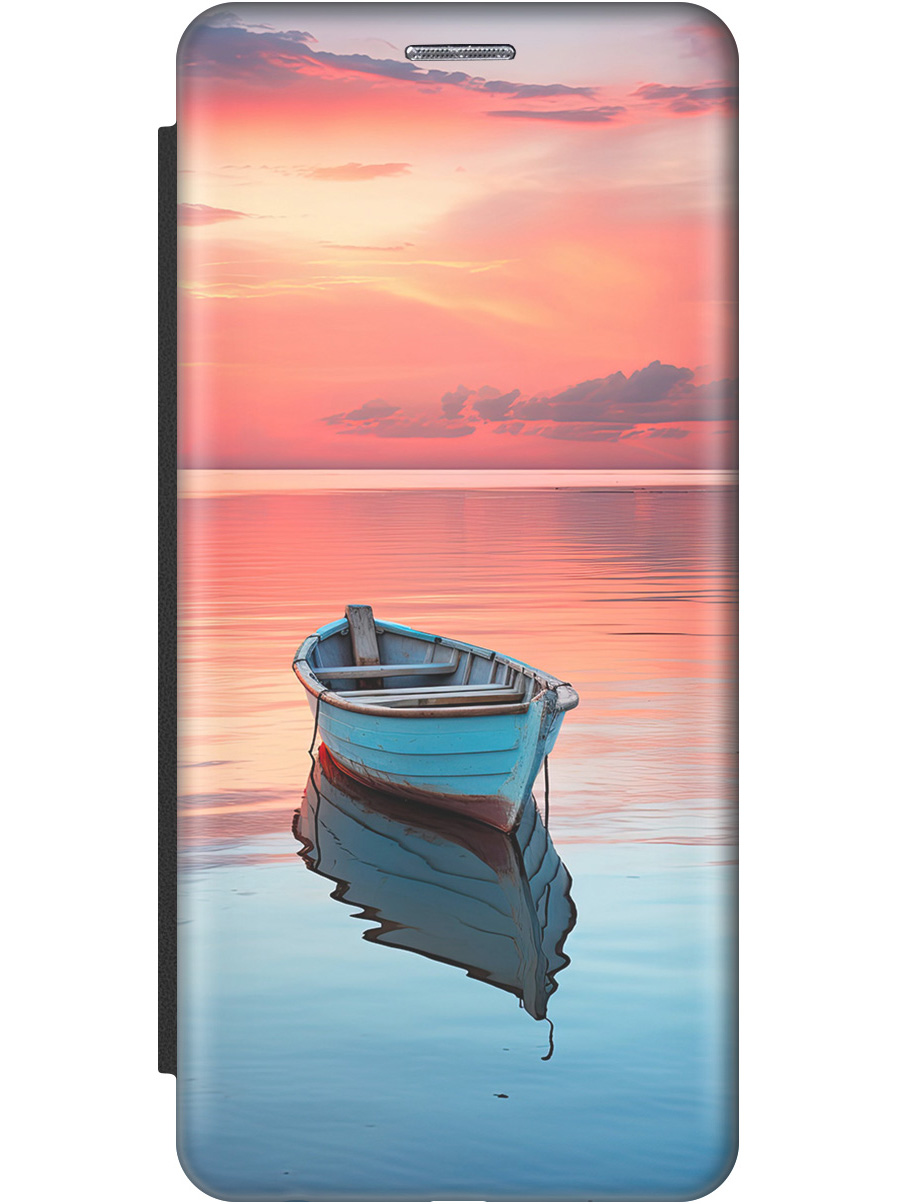 

Чехол-книжка на Apple iPhone XS Max с принтом "Одинокая лодка" черный, Черный;голубой;синий;розовый, 719086241