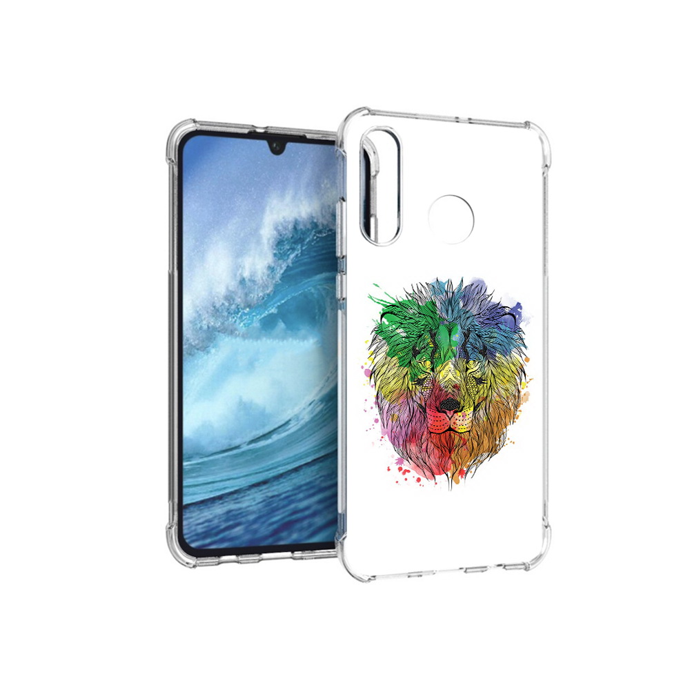 

Чехол MyPads Tocco для Huawei P30 Lite разноцветный гордый лев, Прозрачный, Tocco