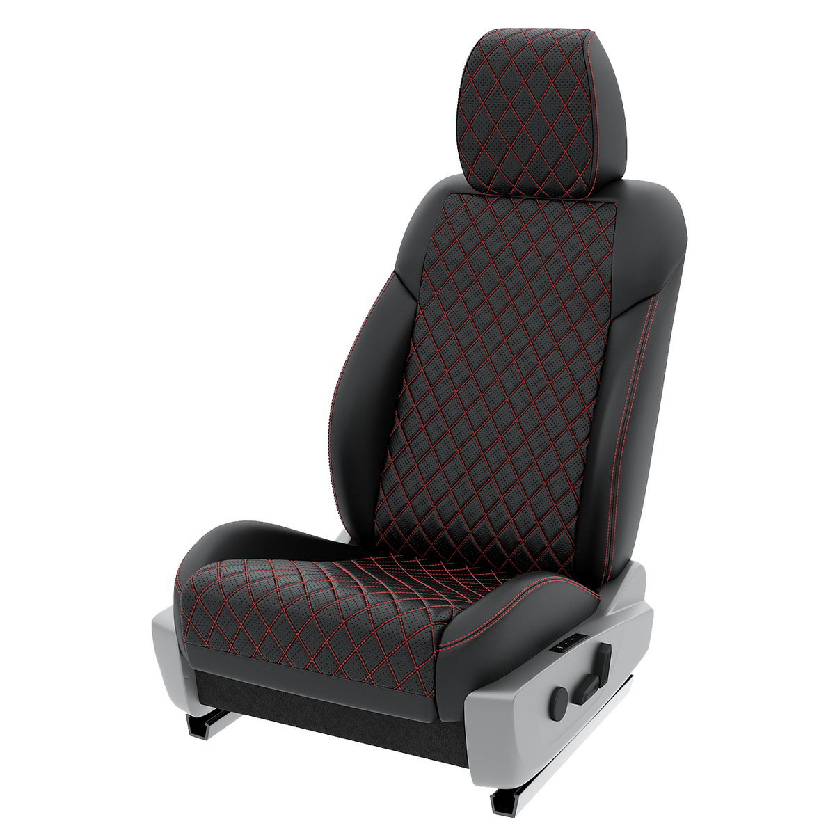 

Чехлы на сиденья Automobiler для Omoda S5 A-A-1315F2S380 Экокожа ромб, Черный, A-A-1315