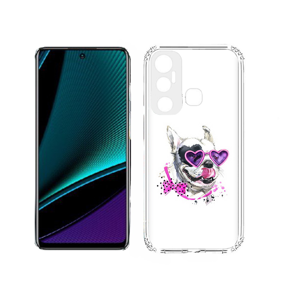 

Чехол MyPads Tocco для Infinix Hot 11s акварельный пёс, Прозрачный, Tocco
