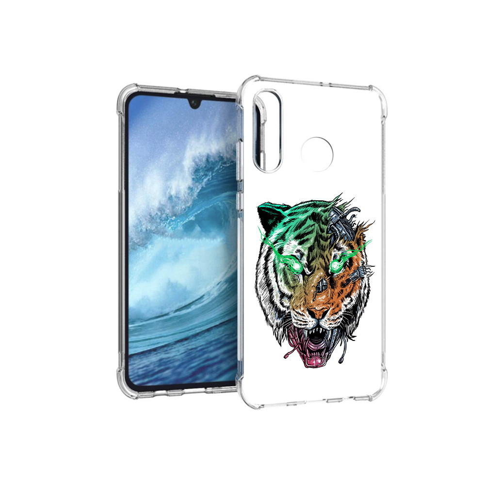 

Чехол MyPads Tocco для Huawei P30 Lite робо-тигр, Прозрачный, Tocco