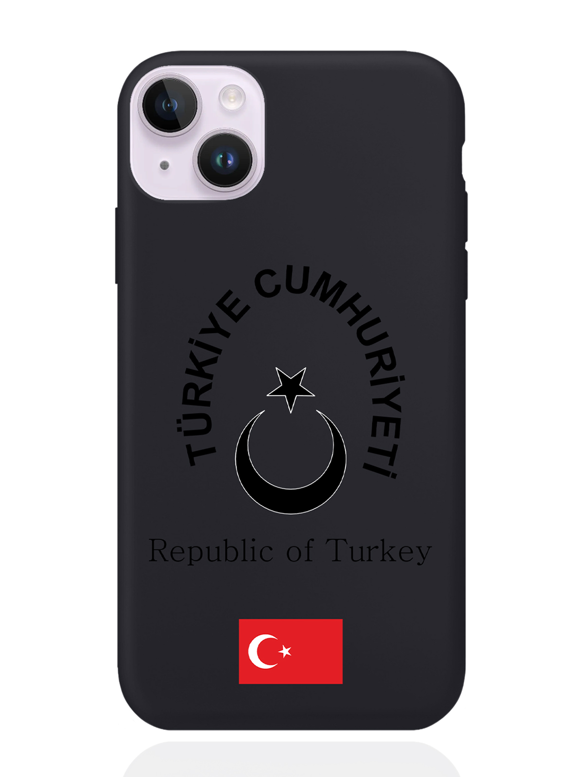 

Чехол SignumCase для iPhone 14 Plus Черный лаковый Герб Турции черный