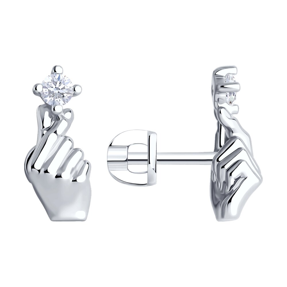 

Серьги из серебра SOKOLOV 94026697, фианит, 94026697