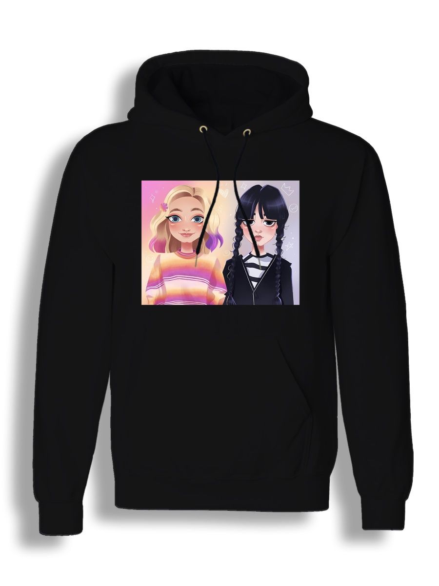 

Худи унисекс СувенирShop Wednesday/Уэнсдэй/Венсдей 48 черное 2XL, "Wednesday/Уэнсдэй/Венсдей" 48