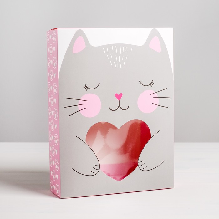 

Коробка кондитерская Дарите Счастье Котик 20 х 15 х 5 см 5 шт