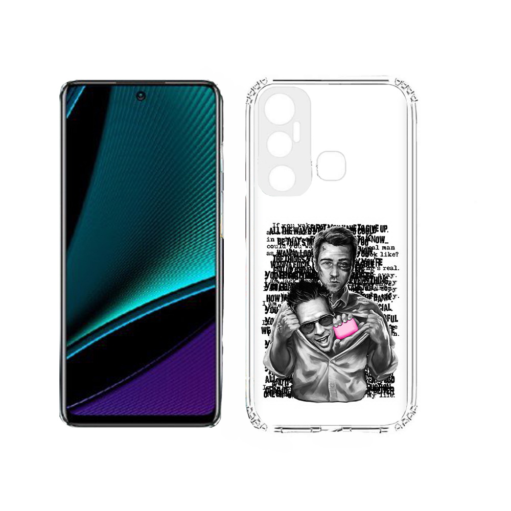 

Чехол MyPads Tocco для Infinix Hot 11s бойцовский клуб, Прозрачный, Tocco