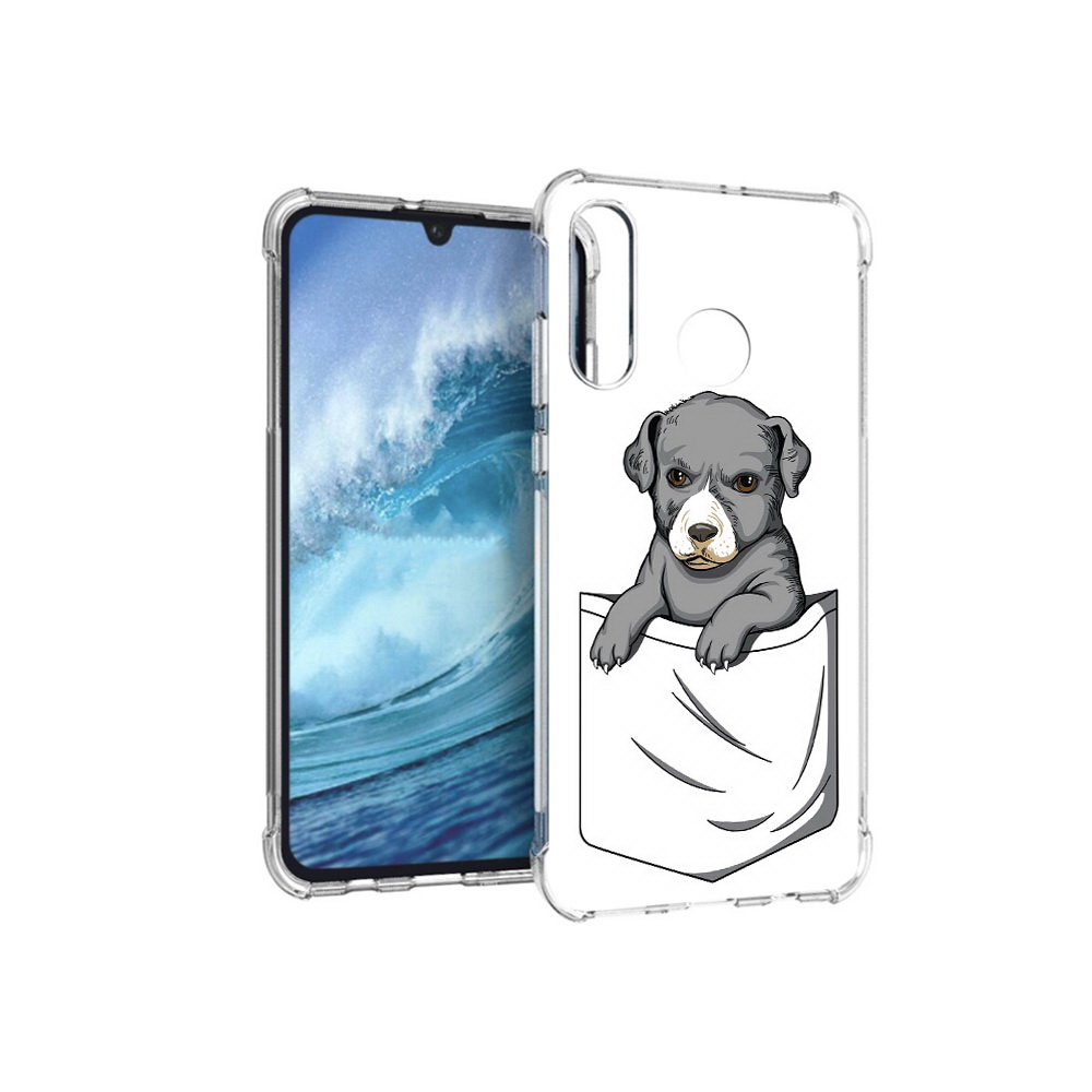 

Чехол MyPads Tocco для Huawei P30 Lite собачка в кармане, Прозрачный, Tocco