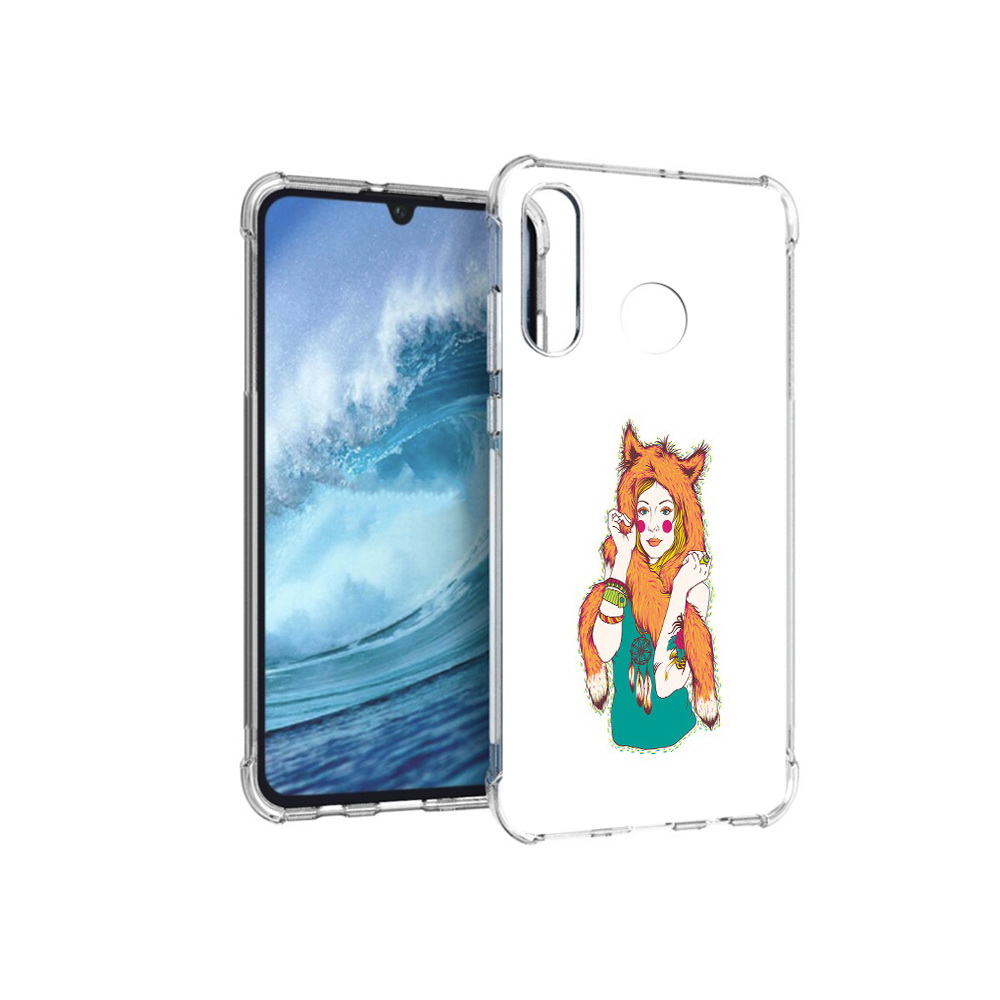 

Чехол MyPads Tocco для Huawei P30 Lite Девушка лиса, Прозрачный, Tocco