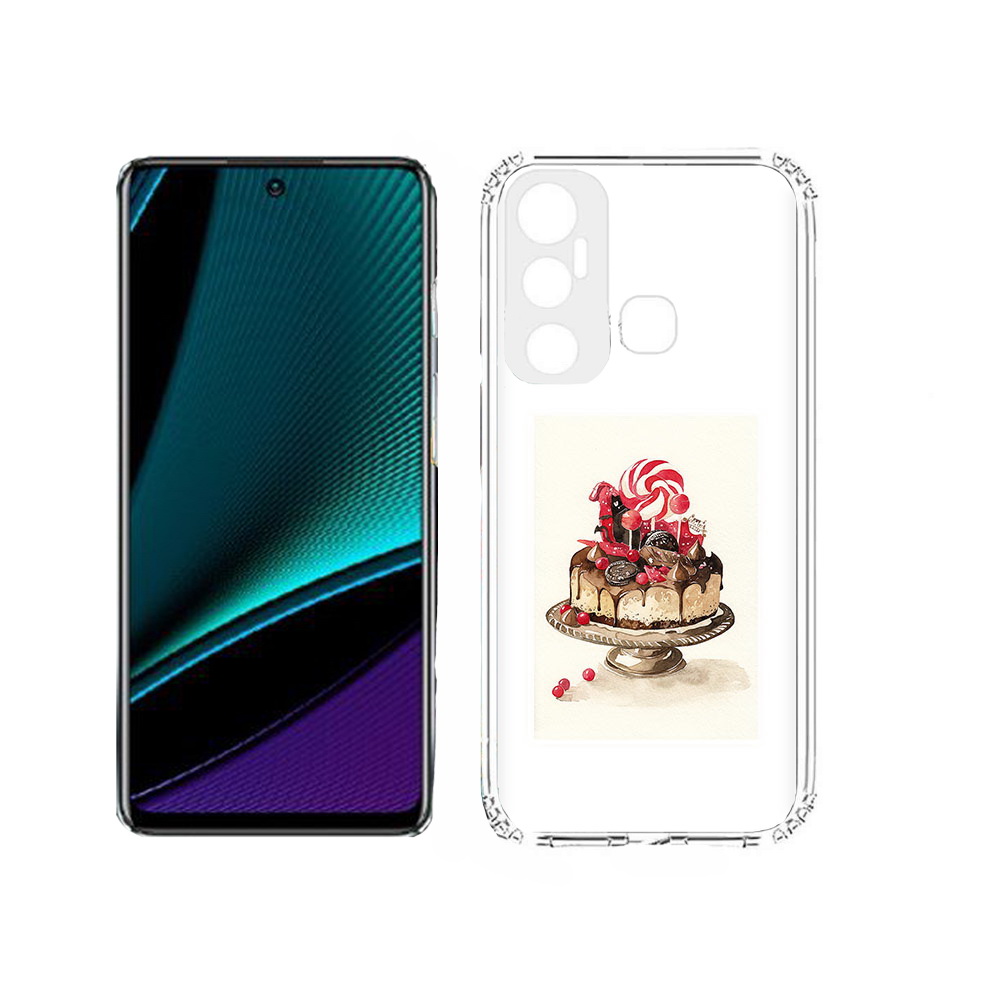 

Чехол MyPads Tocco для Infinix Hot 11s вкусный торт, Прозрачный, Tocco
