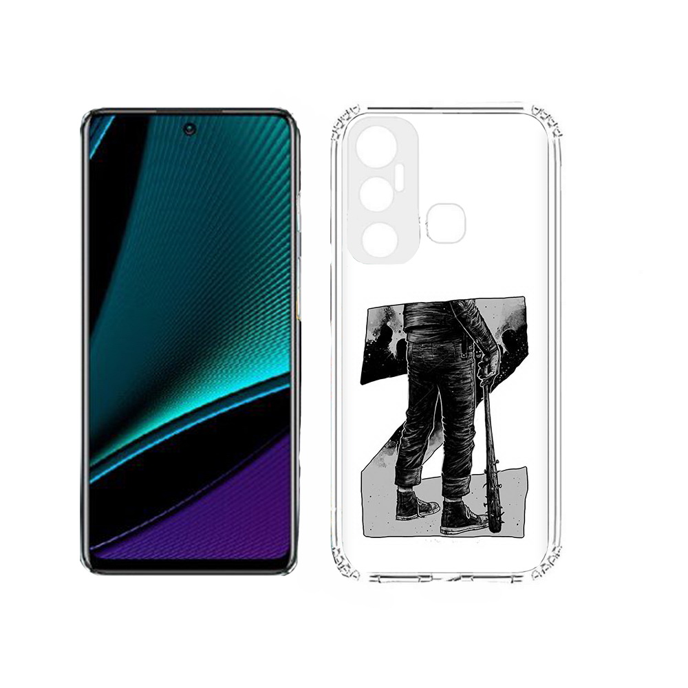 

Чехол MyPads Tocco для Infinix Hot 11s воин черно белый, Tocco