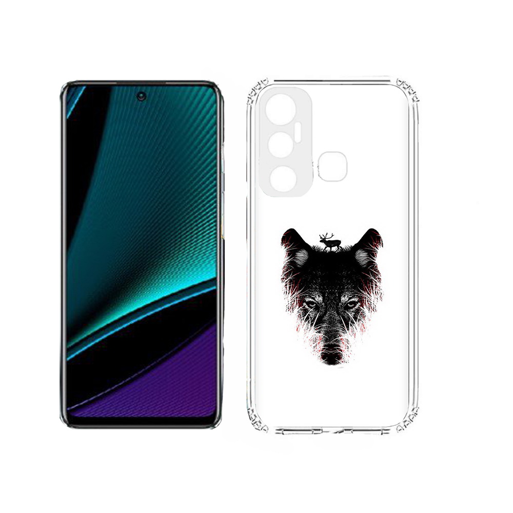 

Чехол MyPads Tocco для Infinix Hot 11s волк в траве, Прозрачный, Tocco