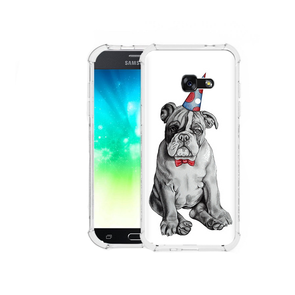 

Чехол MyPads Tocco для Samsung Galaxy A3 (2016) праздничный щенок, Прозрачный, Tocco