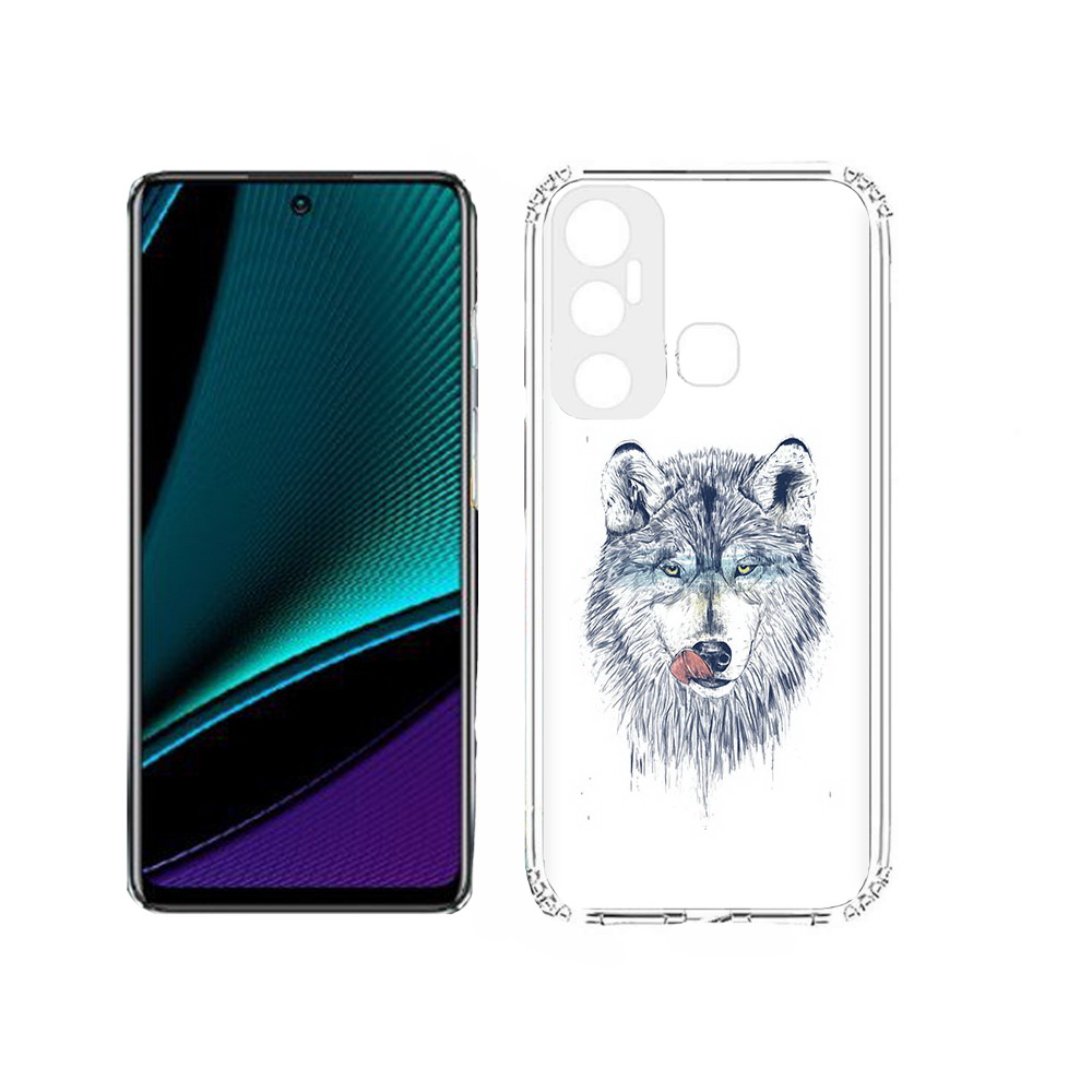 

Чехол MyPads Tocco для Infinix Hot 11s голодгый волк, Прозрачный, Tocco