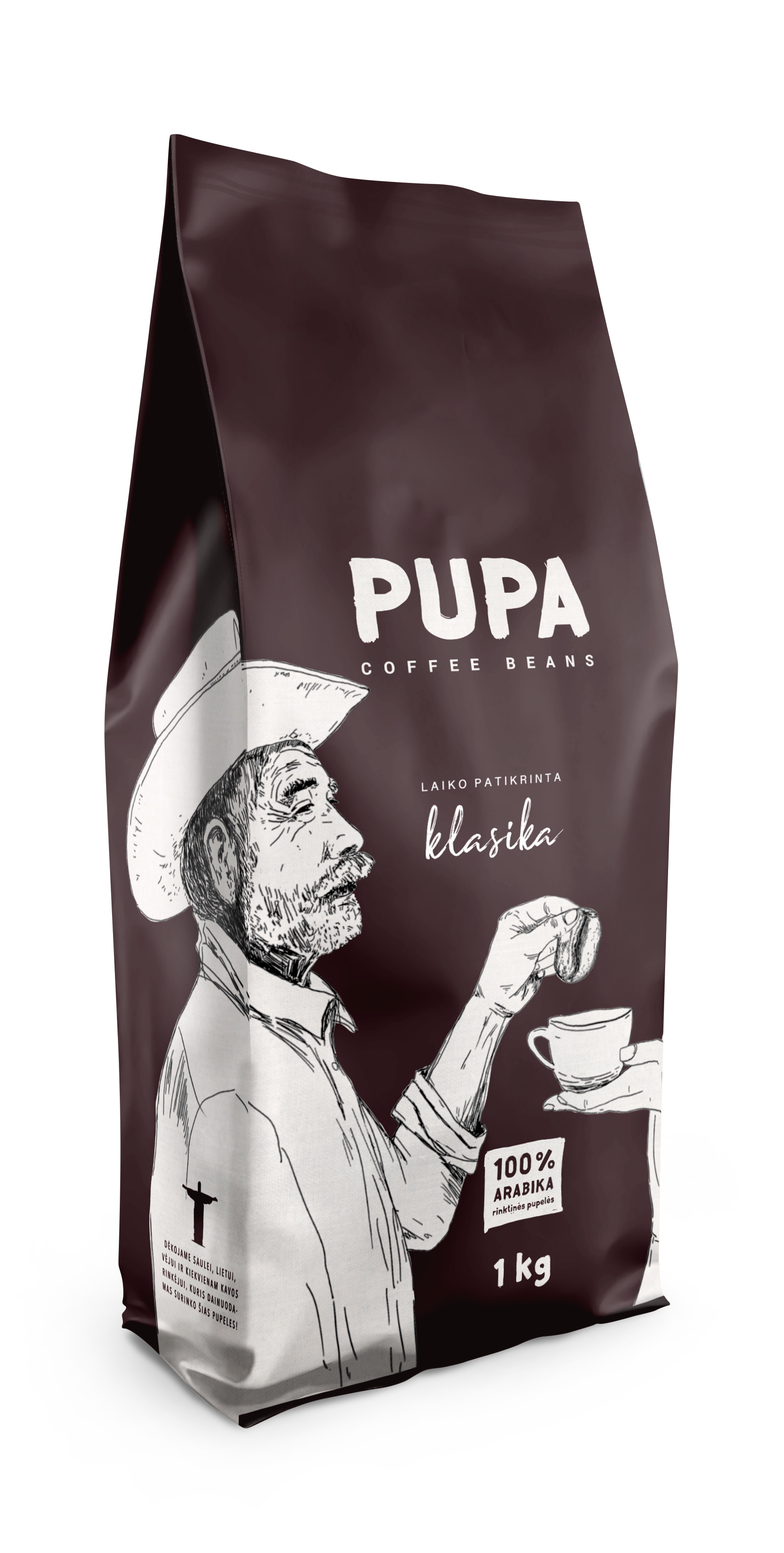 

Кофе в зернах Kavos Bankas Pupa Classic 100% арабика, Колумбия, 1кг