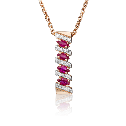 

Подвеска из красного золота с рубином/бриллиантом PLATINA jewelry 03-0086-00-107-1110-30, 03-0086-00-107-1110-30