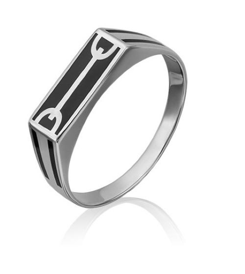 

Кольцо из белого золота с эмалью р. 20 PLATINA jewelry 01-4168-00-000-1120-25, 01-4168-00-000-1120-25