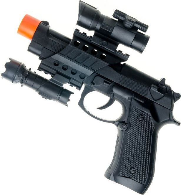 фото Игрушечный пистолет kari с глушителем на бат. bt635504